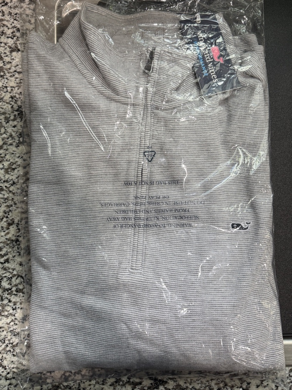 Vineyard Vines Saltwater Quarter-Zip - Granite / XXL